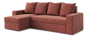 Rohová sedací souprava Duff (L) (terakota)