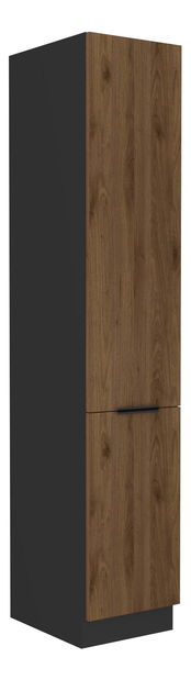 Horní kuchyňská skříňka Manana 40 DK 210 2F (korpus: černá matná + fronta: ořech okapi)