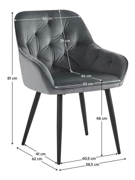 Designové křeslo Vorena (šedá)