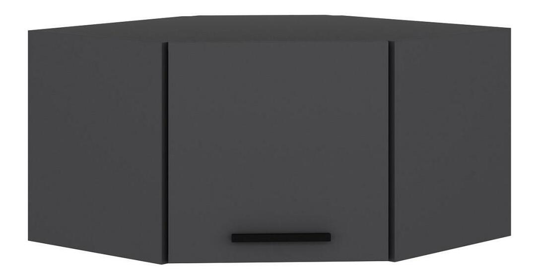 Rohová závěsná skříňka Bubose 5 (antracit)