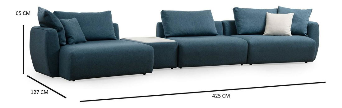 Rohová sedačka Mayasela 3 (modrá)