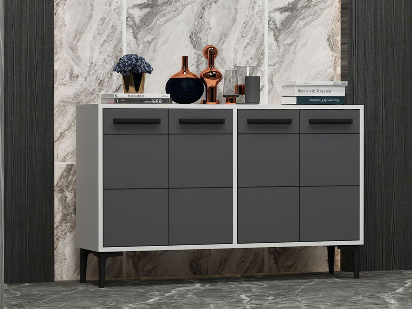 Komoda Daduko (bílá + antracit)