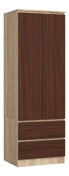 Šatní skříň Suman (dub sonoma + wenge)
