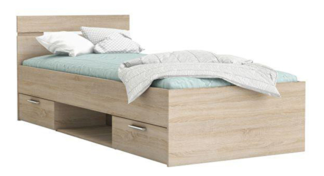 Jednolůžková postel 90 cm Myriam (dub sonoma) *výprodej