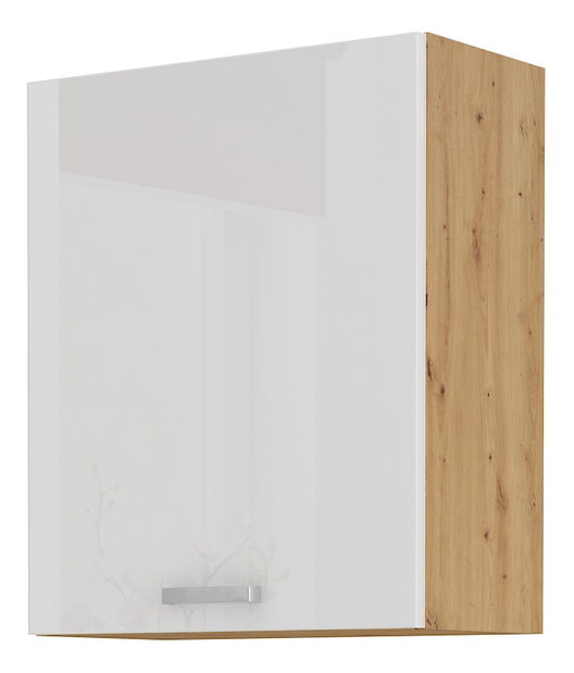 Horní kuchyňská skříňka Arryn 60 G-72 1F (dub artisan + lesk bílý)