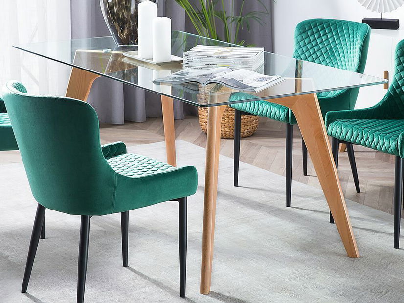 Jídelní stůl Hudam (pro 6 osob) (průhledná)