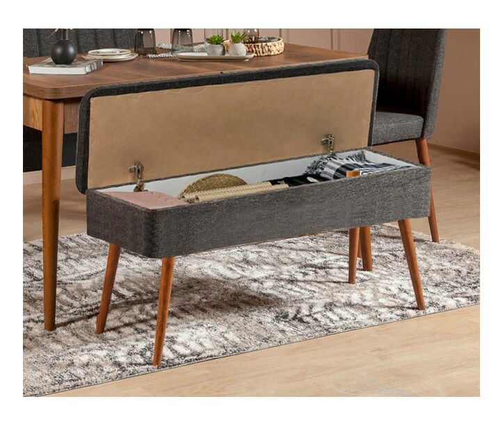 Jídelní set Vlasta 2 (ořech + antracit) (pro 6 osob)