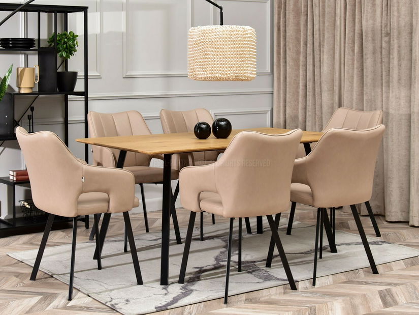 Židle Carl (béžová + černá)