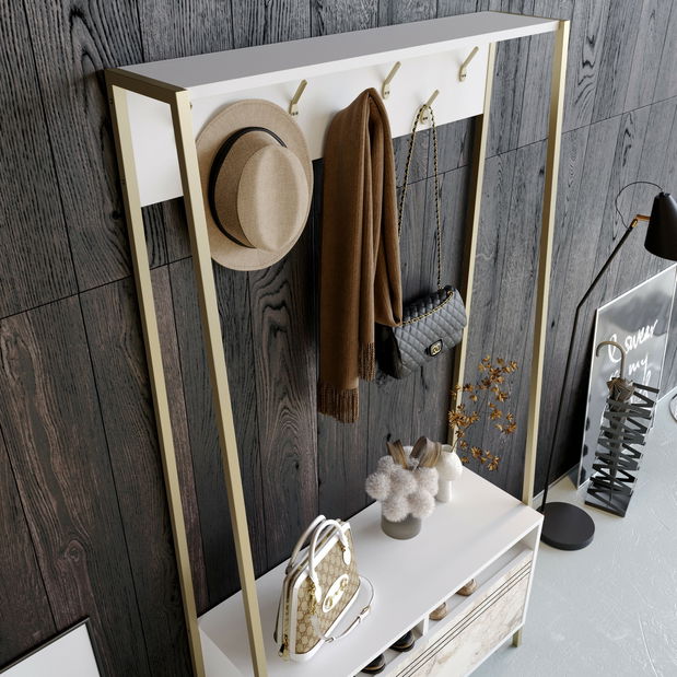 Předsíňová stěna Dudulo (Bílá)