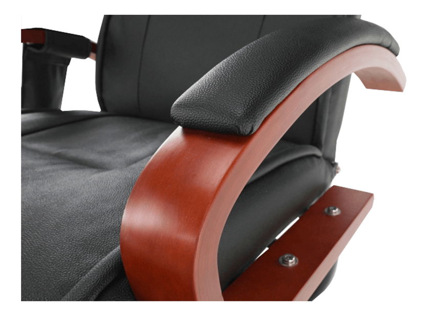 Masážní křeslo Ardos (ekokůže černá + třešeň) 