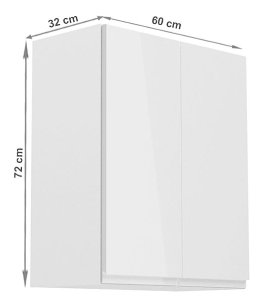 Horní kuchyňská skříňka G602F Aurellia (bílá + lesk bílý)
