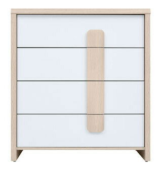 Komoda BRW Colorado KOM4S/80 (dub světlý belluno + bílá + akát)