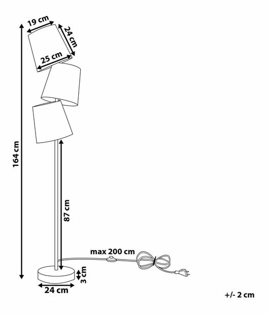Stojanové svítidlo Gerena (krémová)