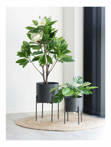 Set 2 ks květináčů Pmiloriaina (šedá)