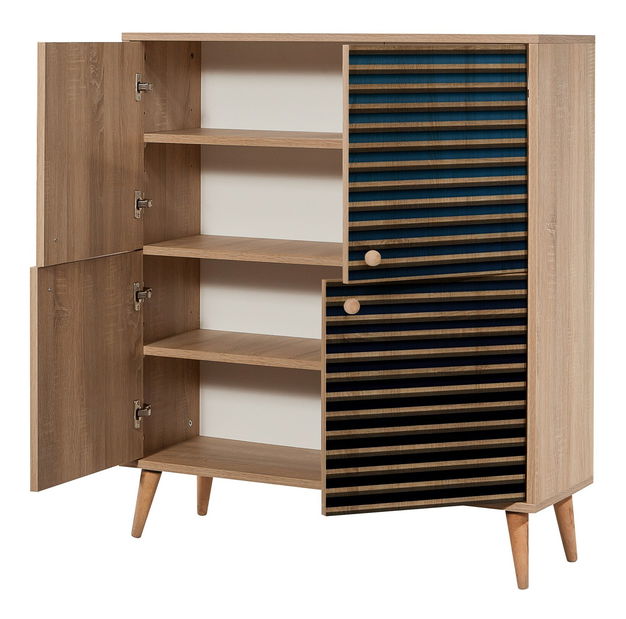 Skříňka Maluxe (dub sonoma + modročerná)