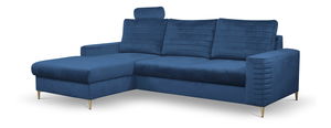 Rohová sedací souprava Coleen (tmavě modrá) (L)