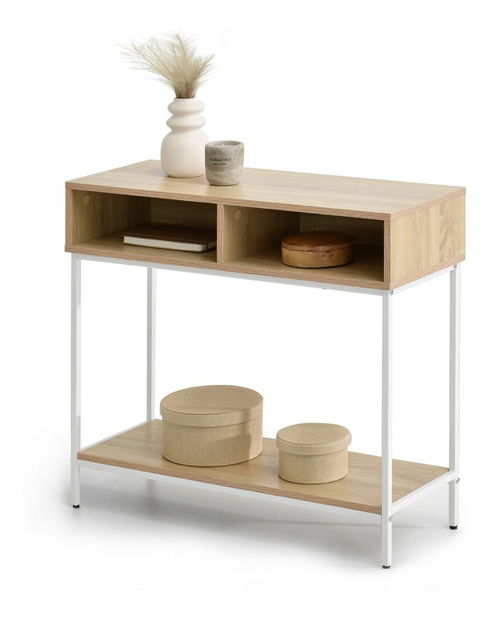 Konzolový stolek Frey (sonoma + bílá)