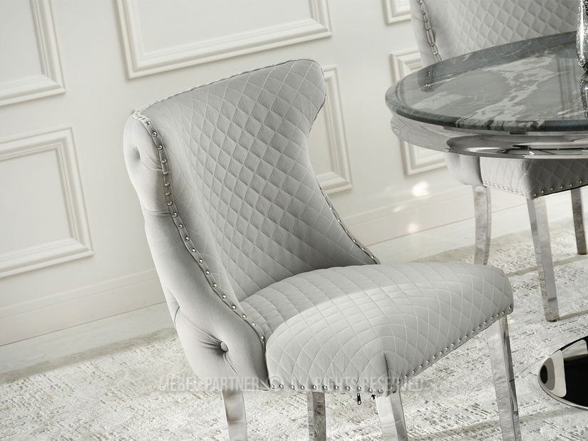 Židle Gabi (šedá + chromová)