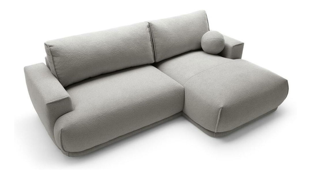 Rohová sedací souprava Dita mini (P) (světle šedá + černá)