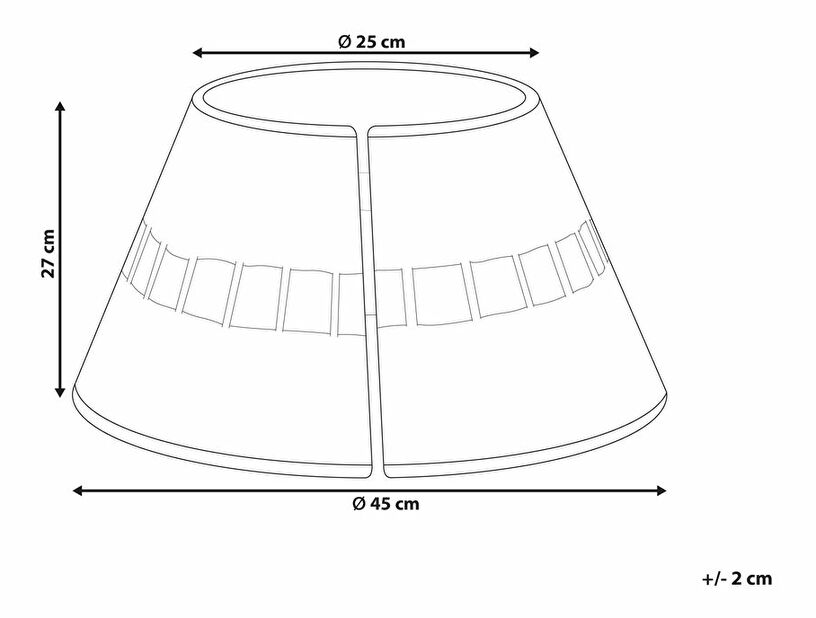 Ratanový kryt na stojan vánočního stromku ⌀ 45 cm Marza (béžová)