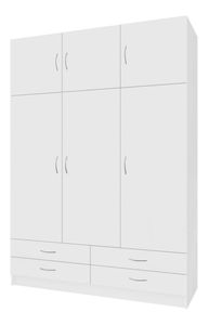 Šatní skříň Granulados (bílá)