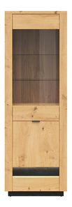 Vitrína BRW Ostia REG1D1W/20/7 (dub artisan + dub černý)