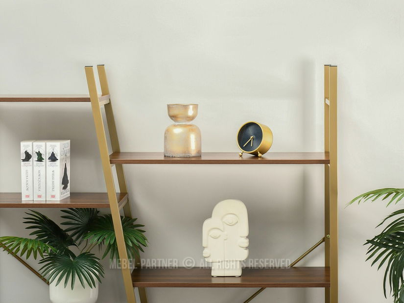 Regál Gecon Reg (ořech + zlatá)