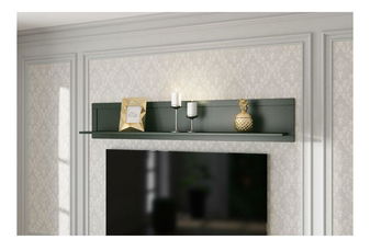 Police Elvina Typ 02 (tmavě zelená + dub lefkas)