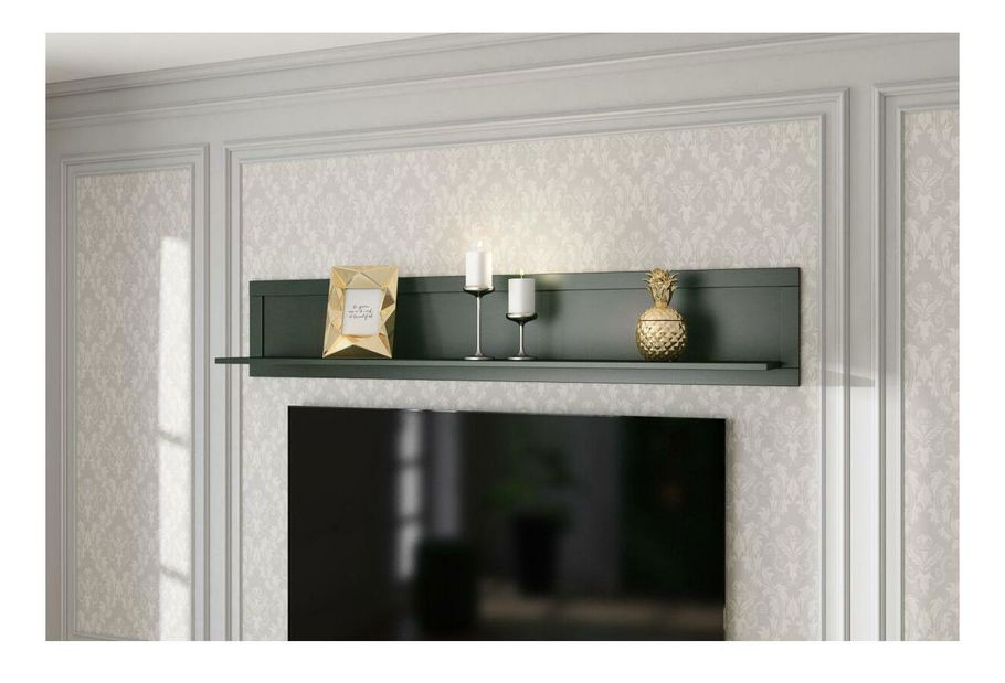 Police Elvina Typ 02 (tmavě zelená + dub lefkas)