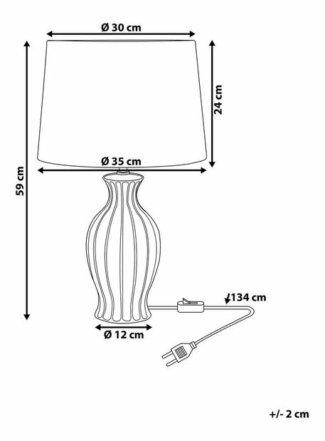 Stolní lampa Safi (tmavě zelená)