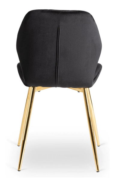 Jídelní židle Inolvidable (černá + zlatá)