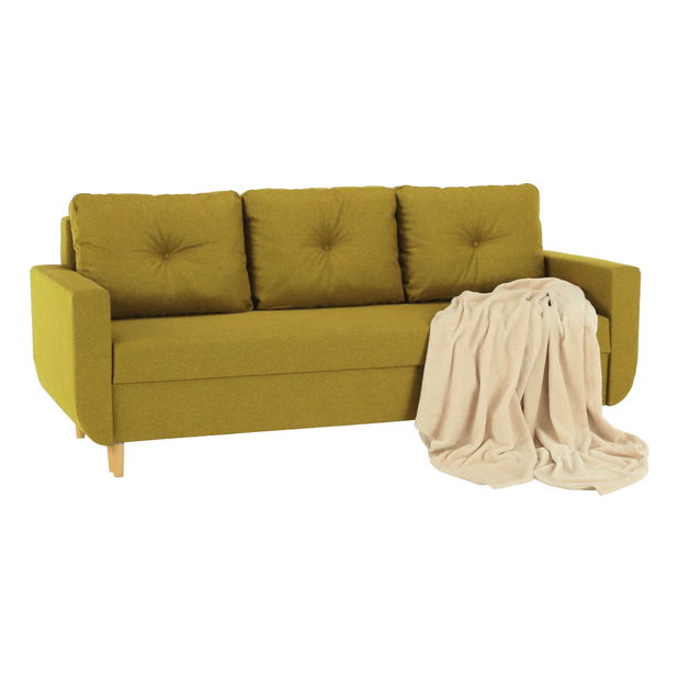 Rozkládací pohovka Dollar (hořčicová)