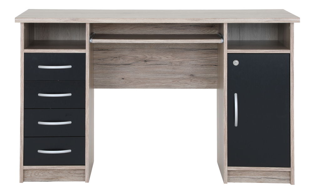 PC stolek Waldo (dub sanremo + černá)