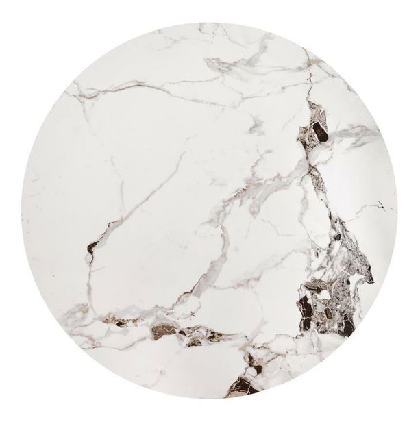 Konferenční stolek Gorro (bílý mramor + černá)