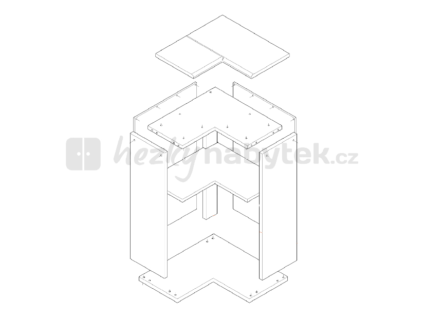 Spodní kuchyňská skříňka, rohová Igo New DN-88*88