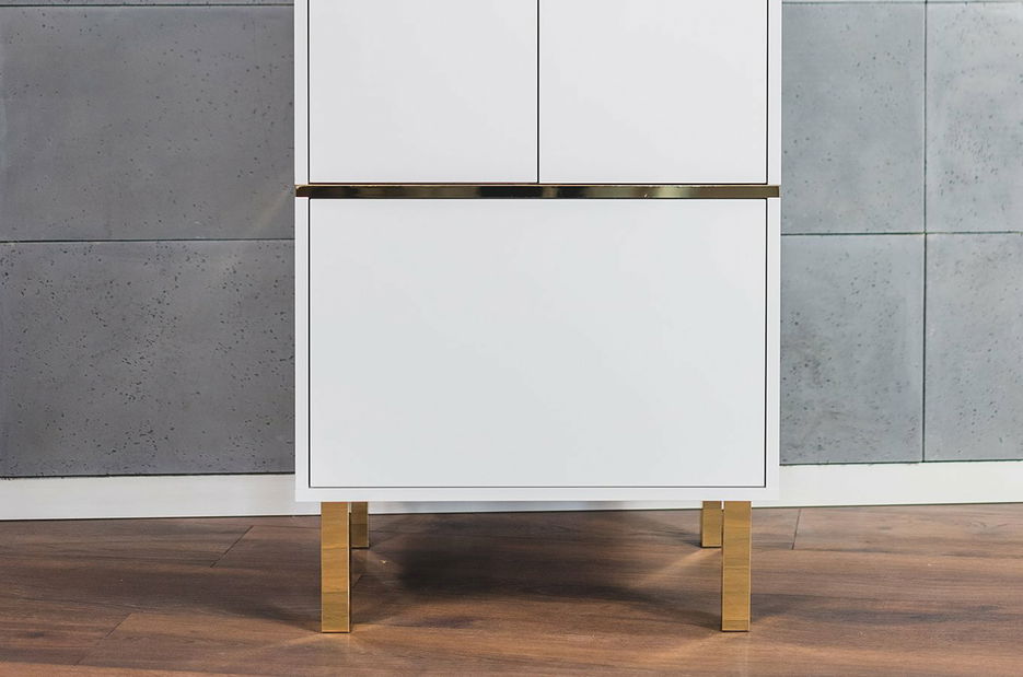 Šatní skříň Naturlig Mynga (vysoký lesk bílý)