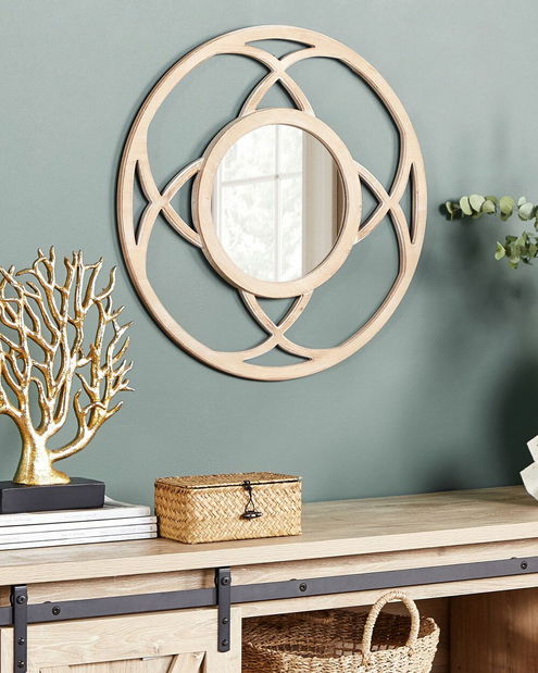 Nástěnné zrcadlo Iztza (světlé dřevo)