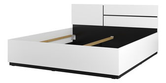 Manželská postel 180 cm Crossroad S32 (bílá + černá)