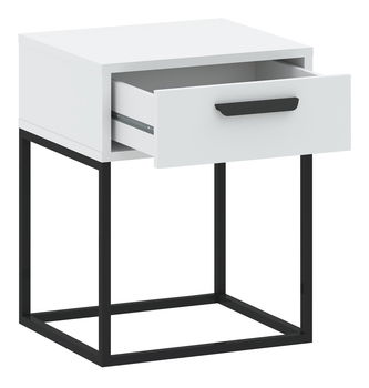 Noční stolek Cepys 3 (černá + bílá) *výprodej