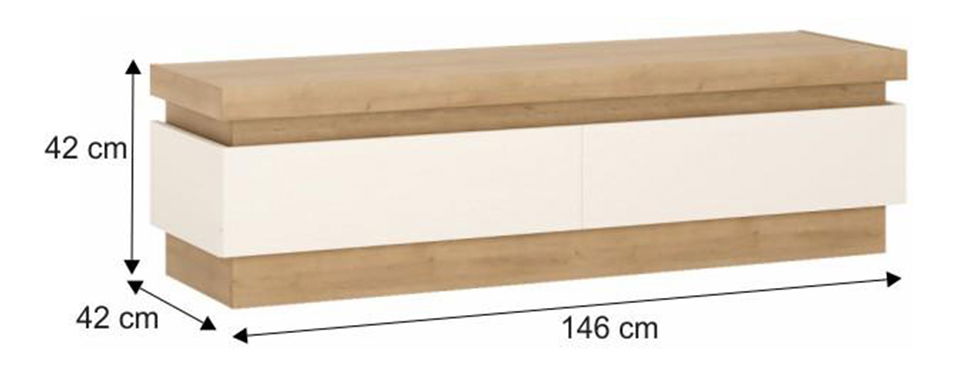 TV stolek/skříňka Leonan 01 (s osvětlením)