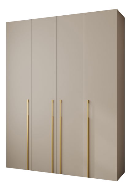 Šatní skříň 190 cm Carmela 50-3 (kašmír + zlatá)
