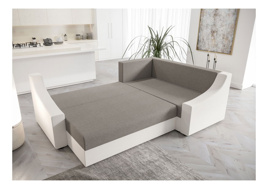 Rohová sedací souprava Opal Plus (fialová + černá) (P)