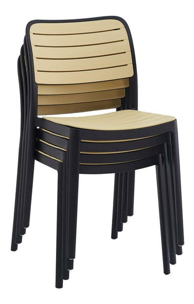 Zahradní židle Kartos 1 (černá + béžová)