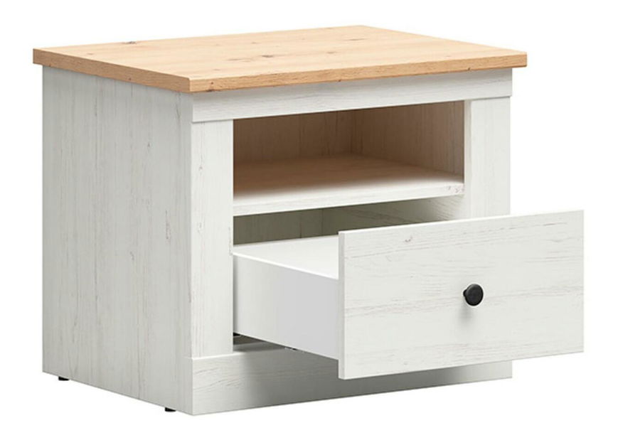 Noční stolek BRW Frija 1 (borovice andersen bílá + dub artisan) *výprodej