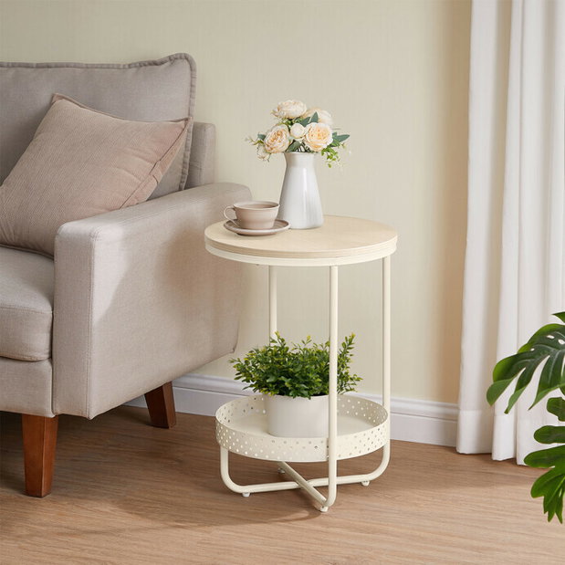 Příruční stolek Cleatinos (béžová)