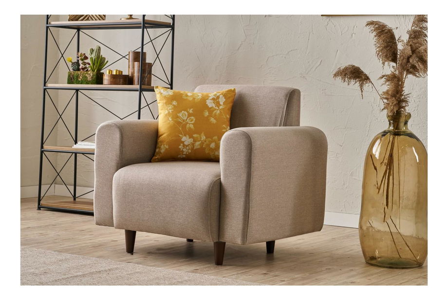 Křeslo Noyalepo L (krémová + ořech)