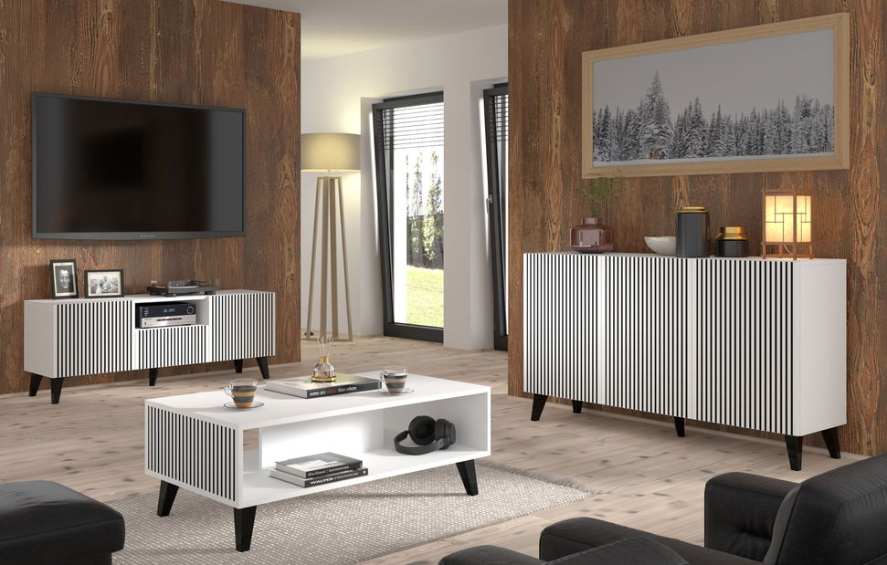 Komoda Rawy 3D3S (bílá)