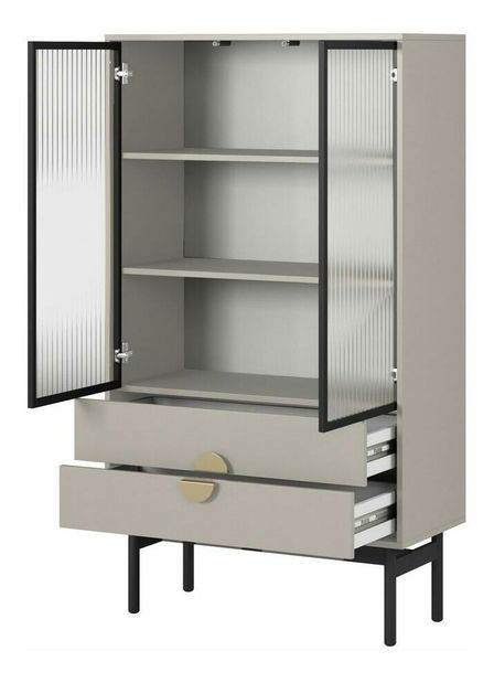 Vitrína Stellia S6 (sivobéžová)