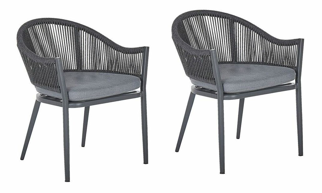 Set 2 ks. zahradních židlí Millet (tmavě šedá)