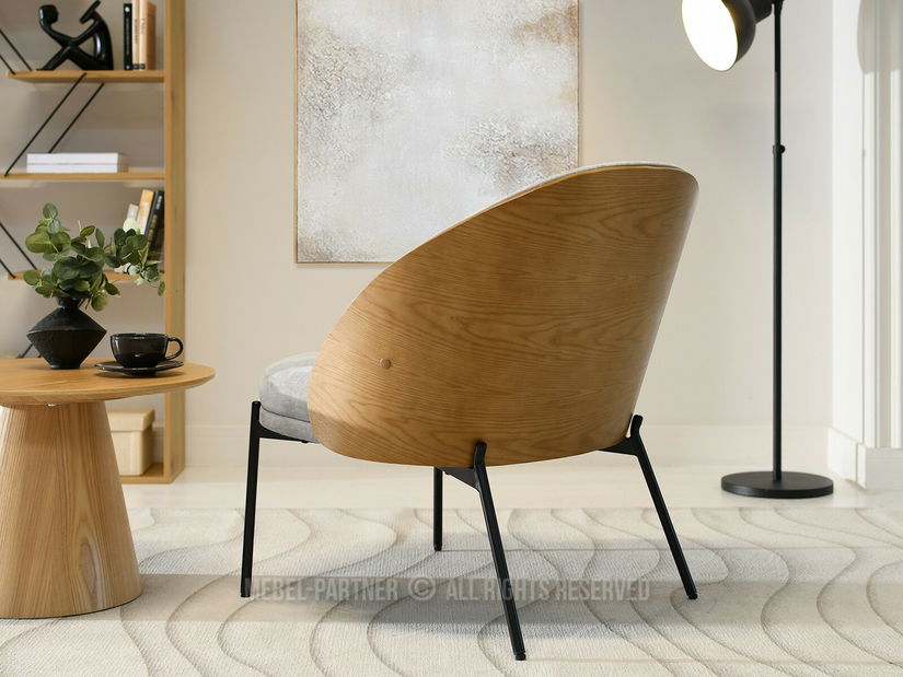 Designové křeslo Antienos (šedá + černá)